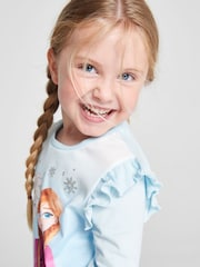 Brand Threads Blue Frozen Jersey Pyjamas Set - Image 4 of 10