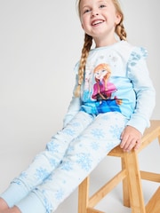 Brand Threads Blue Frozen Jersey Pyjamas Set - Image 5 of 10
