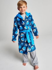 Brand Threads Blue Sonic The Hedgehog Fleece Robe - Image 2 of 10