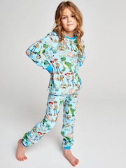 Brand Threads Blue Toy Story 5 Fleece Twosie Pyjama Set - Image 1 of 12