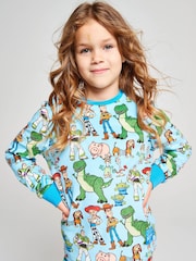 Brand Threads Blue Toy Story 5 Fleece Twosie Pyjama Set - Image 2 of 12