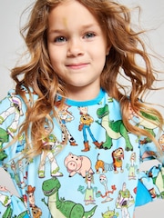 Brand Threads Blue Toy Story 5 Fleece Twosie Pyjama Set - Image 3 of 12