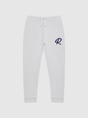 Reiss Ice Blue Toby 9-14 yrs Garment Dyed Logo Joggers - Image 1 of 6