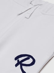 Reiss Ice Blue Toby 9-14 yrs Garment Dyed Logo Joggers - Image 5 of 6