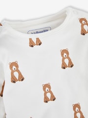 JoJo Maman Bébé Rust Orange Bear Boys' Sausage Dog Appliqué Pocket Dungarees & Top Set - Image 6 of 6