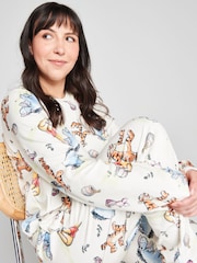 Brand Threads Cream Winnie the Pooh Fleece Twosie Pyjamas Set - Image 4 of 8