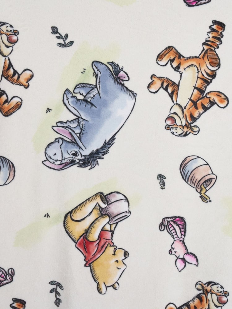 Brand Threads Cream Winnie the Pooh Fleece Twosie Pyjamas Set - Image 8 of 8