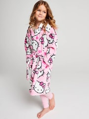 Brand Threads Pink Hello Kitty Fleece Robe - Image 2 of 10