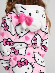 Brand Threads Pink Hello Kitty Fleece Robe - Image 6 of 10