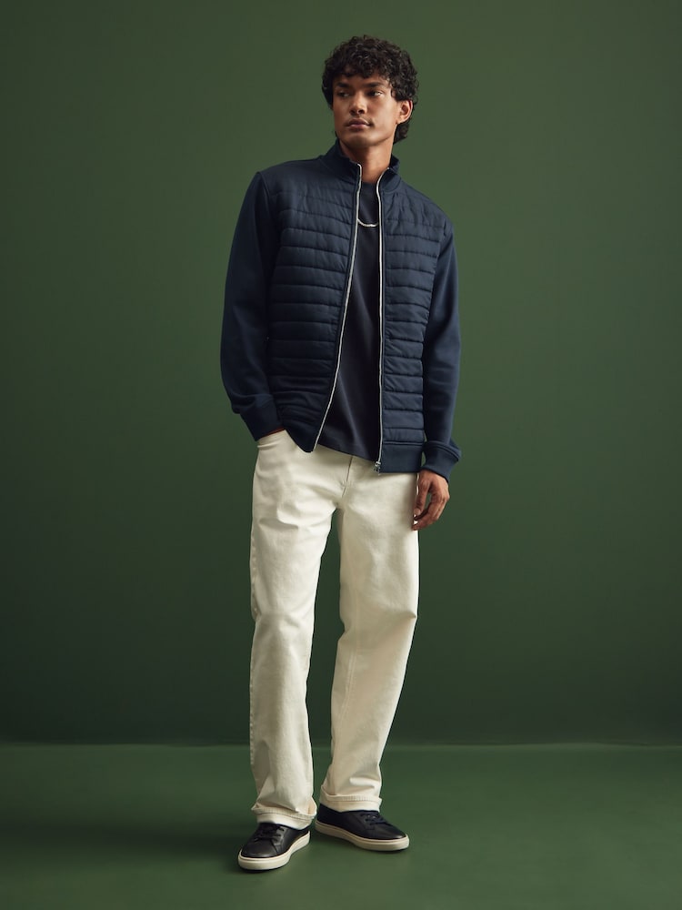 Navy Blue Premium Quilted Hybrid Jacket - Image 2 of 10