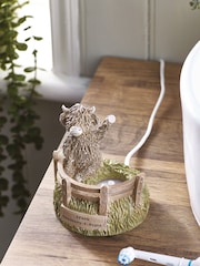 Natural Hamish The Highland Cow Electric Toothbrush Holder - Image 3 of 4