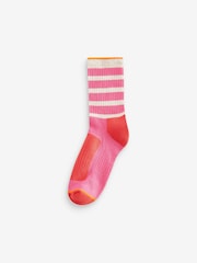 Pink Stripe Next Active Sports Walking Ankle Socks 2 Pack - Image 3 of 3