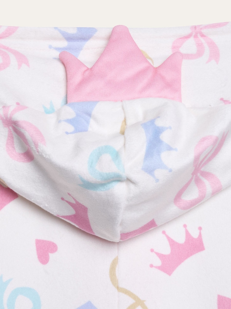 Brand Threads Pink Princess Fleece All-In-One - Image 10 of 10 Brand Threads Pink Princess Fleece All-In-One - Image 10 of 10