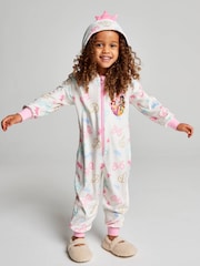 Brand Threads Pink Princess Fleece All-In-One - Image 2 of 10