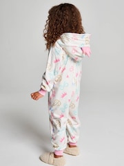 Brand Threads Pink Princess Fleece All-In-One - Image 3 of 10