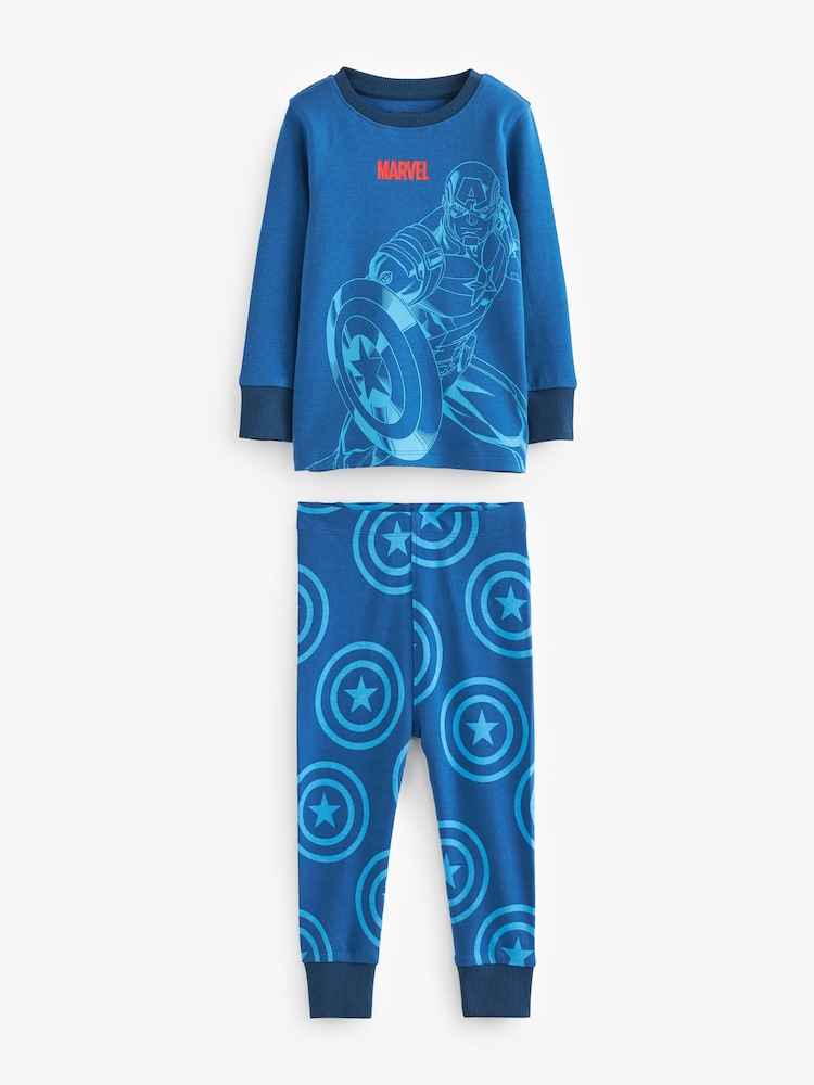 Multi Marvel Snuggle 100% Cotton Pyjamas 3 Pack (9mths-11yrs) - Image 7 of 10