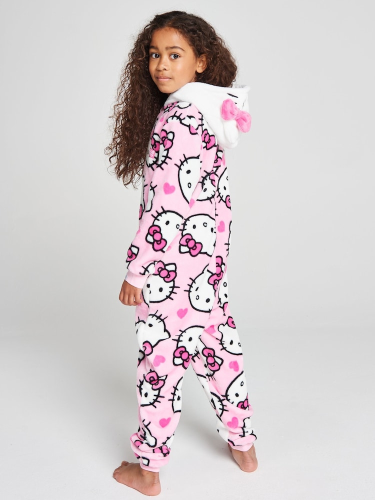 Brand Threads Hello Kitty Fleece All-In-One - 9суретінің 1 суреті