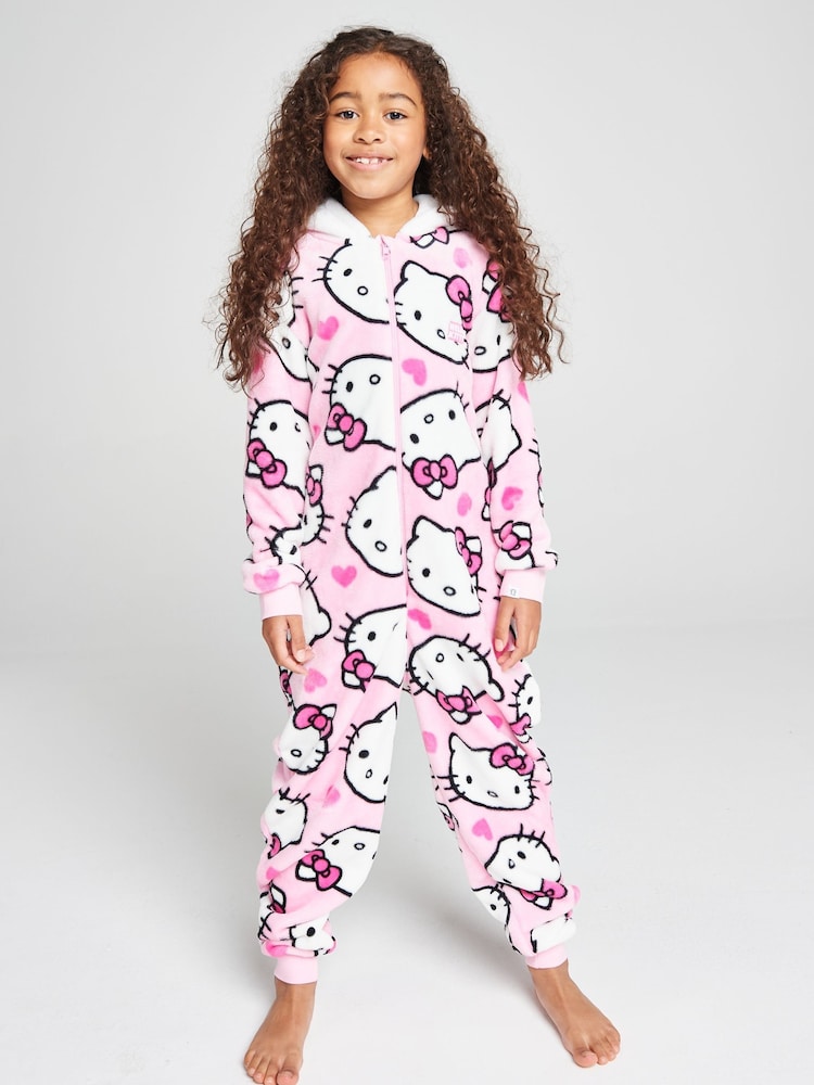 Brand Threads Hello Kitty Fleece All-In-One - 9суретінің 2 суреті