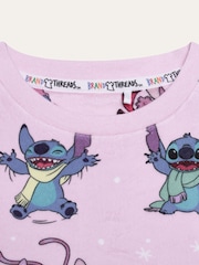 Brand Threads Pink Lilo & Stitch Fleece Twosie Pyjama Set - Image 10 of 10