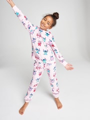 Brand Threads Pink Lilo & Stitch Fleece Twosie Pyjama Set - Image 4 of 10