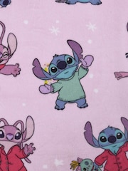 Brand Threads Pink Lilo & Stitch Fleece Twosie Pyjama Set - Image 9 of 10