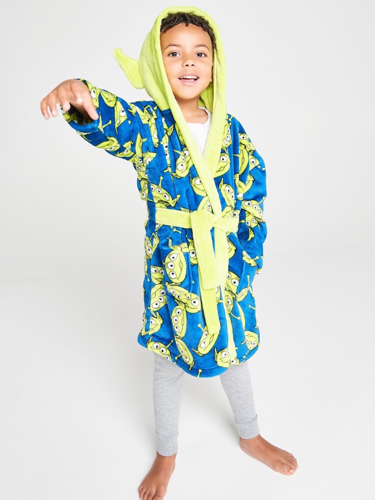 Brand Threads Green Toy Story Aliens Fleece Robe - Image 2 of 10 Brand Threads Green Toy Story Aliens Fleece Robe - Image 2 of 10