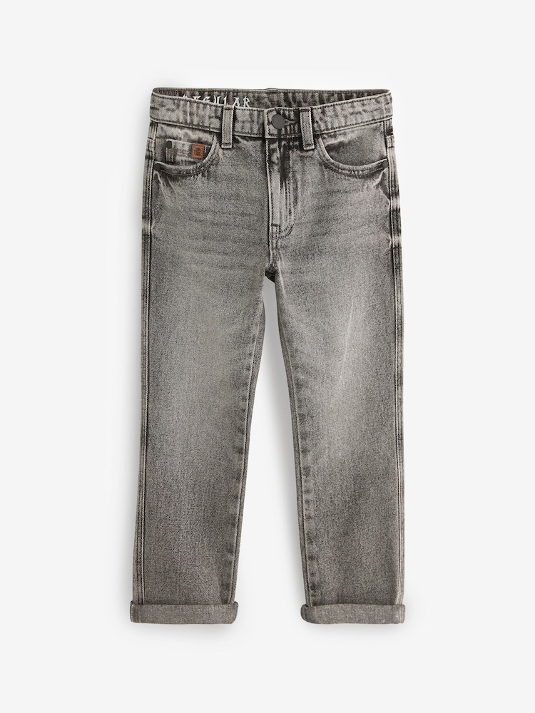Grey Regular Fit Authentic 100% Cotton Jeans (3-16yrs) - Image 1 of 3