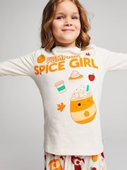 Brand Threads Cream Squishmallows Pumpkin Spice Pyjamas Set - Image 2 of 6