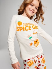 Brand Threads Cream Squishmallows Pumpkin Spice Pyjamas Set - Image 3 of 6