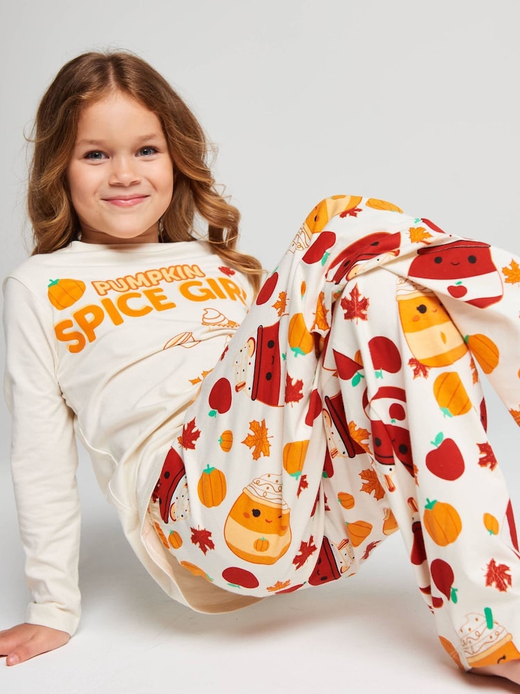 Brand Threads Cream Squishmallows Pumpkin Spice Pyjamas Set - Image 6 of 6 Brand Threads Cream Squishmallows Pumpkin Spice Pyjamas Set - Image 6 of 6
