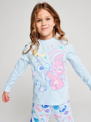 Brand Threads Blue Lilo & Stitch Pyjamas Set - Image 1 of 10