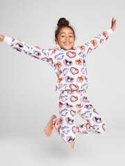 Brand Threads Pink Hello Kitty Fleece Twosie Pyjamas Set - Image 1 of 10