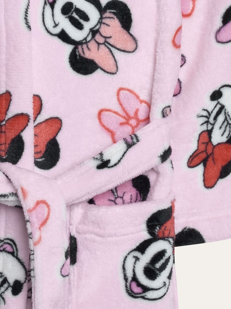 Brand Threads Pink Minnie Mouse Fleece Robe - Image 10 of 10 Brand Threads Pink Minnie Mouse Fleece Robe - Image 10 of 10
