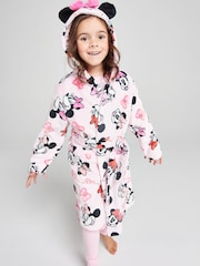 Brand Threads Pink Minnie Mouse Fleece Robe - Image 2 of 10