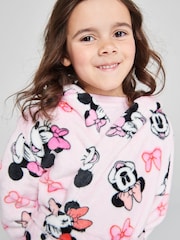 Brand Threads Pink Minnie Mouse Fleece Robe - Image 4 of 10