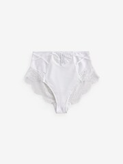 Pink/White High Rise Tummy Control Lace Knickers 2 Pack - Image 5 of 6