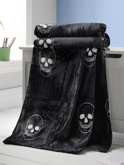 Catherine Lansfield Teddy Skulls Cosy Fleece Throw - Imagem 1 de 4
