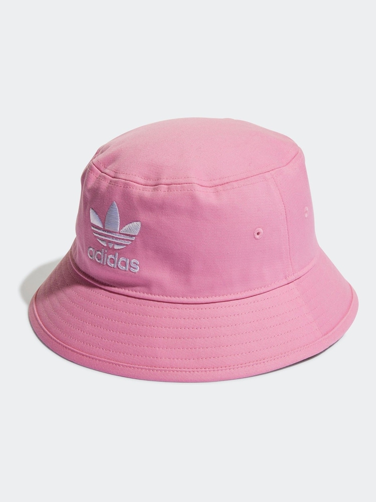 adidas Originals Light Pink Trefoil 100% Cotton Bucket Hat - Image 1 of 4