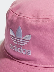 adidas Originals Light Pink Trefoil 100% Cotton Bucket Hat - Image 3 of 4