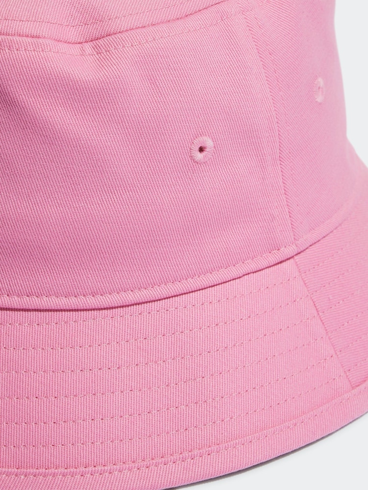 adidas Originals Light Pink Trefoil 100% Cotton Bucket Hat - Image 4 of 4