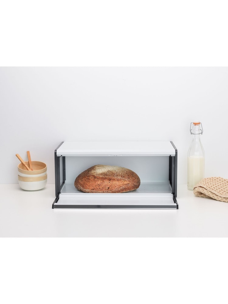 Brabantia White Fall Front Bread Bin - Image 1 of 3