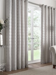 Appletree Silver Cassina Eyelet Curtains - Image 1 of 4