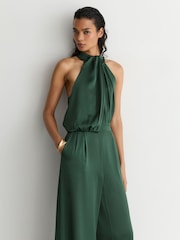 Teal Green - Reiss Finley Σατέν Ολόσωμη φόρμα Φαρδιά γραμμή - Εικόνα 6 του 9