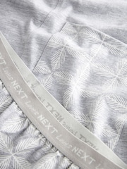 Grau mit geometrischem Muster - 100% Kurzer Pyjama aus Baumwolle - Bild 7 von 7