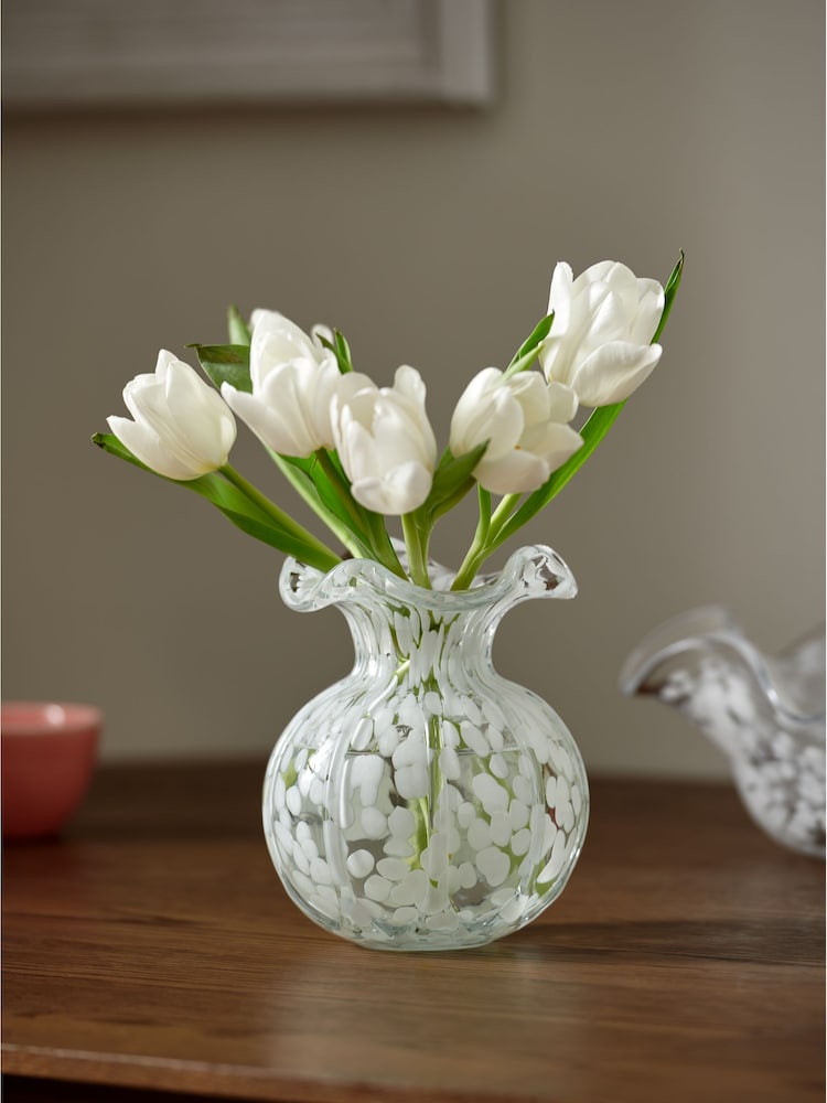 Nina Campbell Clear Confetti Glass Vase - Image 1 of 3