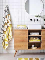 Orla Kiely Yellow Trio Stem 100% Cotton Towel - Image 2 of 6