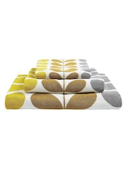 Orla Kiely Yellow Trio Stem 100% Cotton Towel - Image 3 of 6