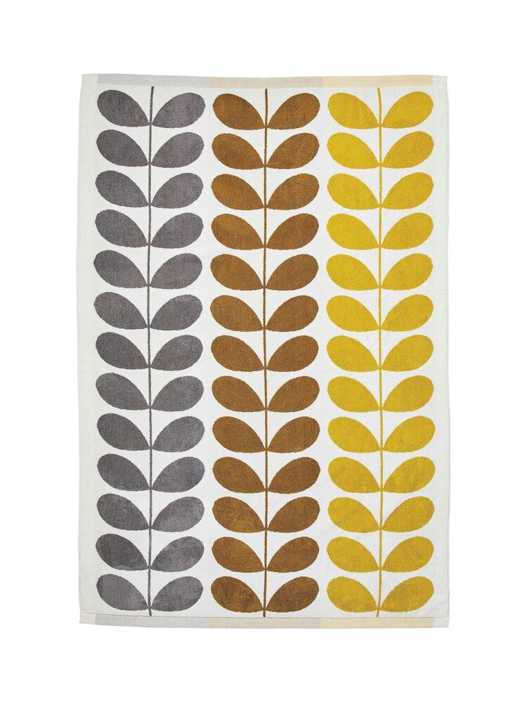 Orla Kiely Yellow Trio Stem 100% Cotton Towel - Image 4 of 6
