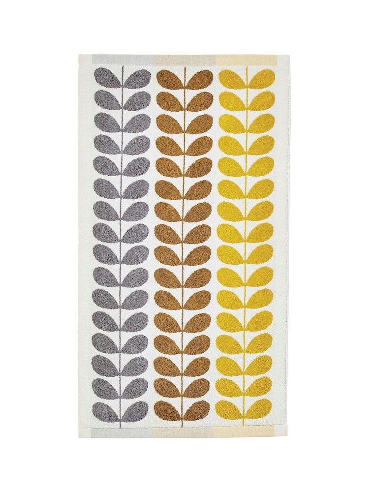 Orla Kiely Yellow Trio Stem 100% Cotton Towel - Image 5 of 6
