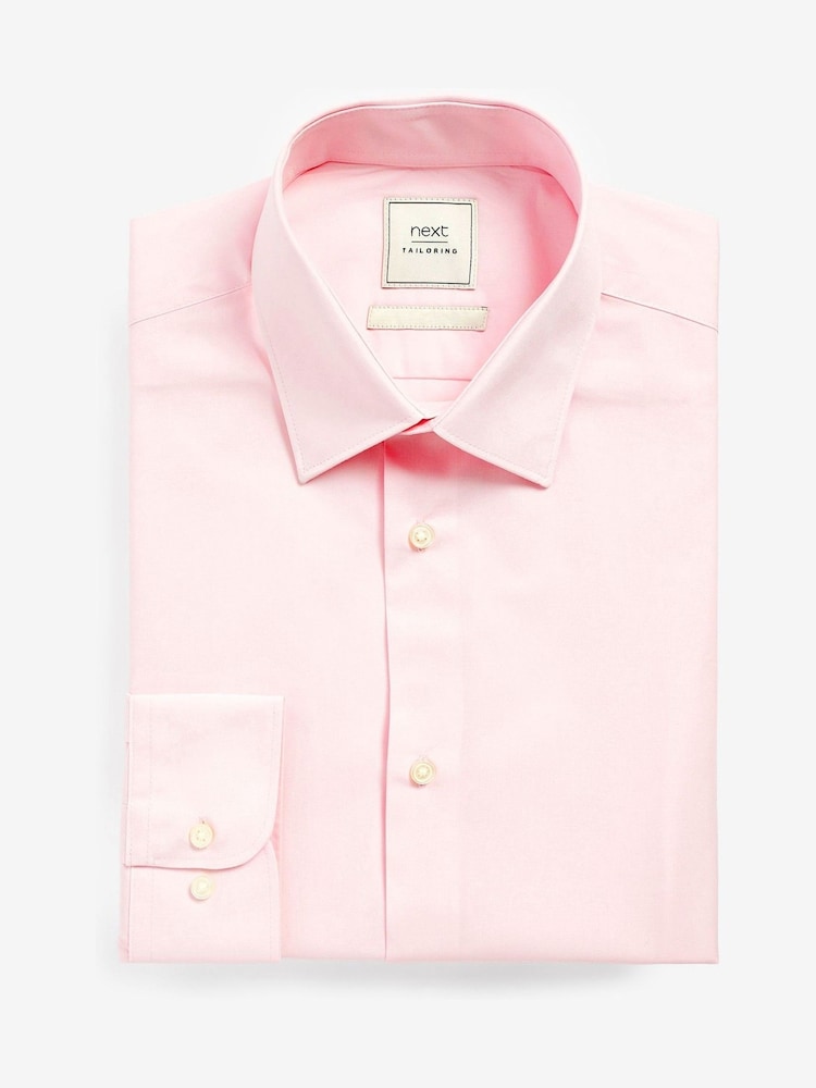Wit/lichtblauw/lichtroze - Slim Fit - Verpakking van 3 eenvoudig te strijken nette Oxford-overhemden met enkele manchetten - Image 12 of 13
